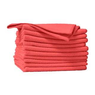 Image sur Chiffons de microfibre - Rouge 14 po - Pqt 10