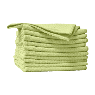 Image sur Chiffons de microfibre - Jaune 14 po - pqt 10