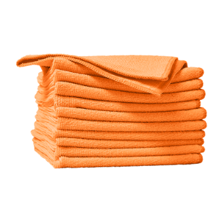 Image sur Chiffons de microfibre  - Orange 14 po - Pqt 10