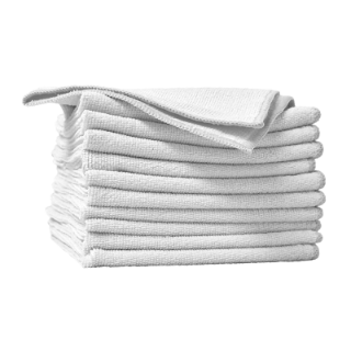 Image sur Chiffons de microfibre - Blanc 14 po - pqt 10