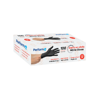 Image sur Gants de nitrile jetables noir 5 mil - Extra-Large