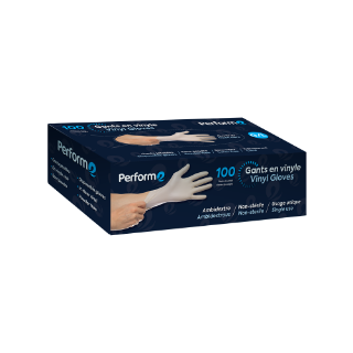 Image sur Gants de vinyle jetables transparent - Large